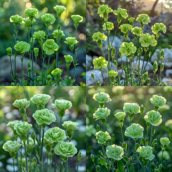 Double Mixed Carnation Seeds—Mother's Day Flowers - Green, 500 Seeds
