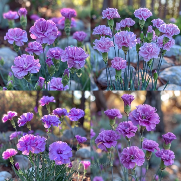 Double Mixed Carnation Seeds—Mother's Day Flowers - Purple, 50 Seeds