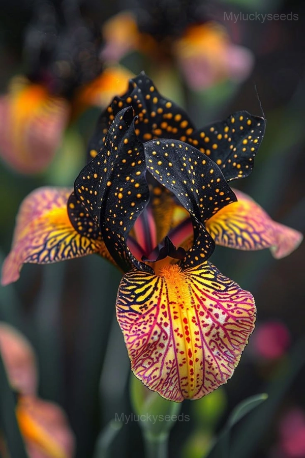 Romantic Iris Seeds - 84🟥⬛, 50 Seeds💕