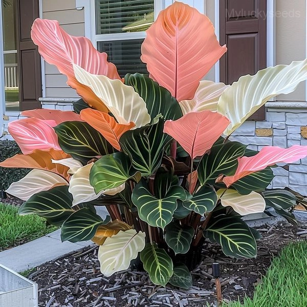 Fancy Leaf Caladium Seeds - 72🟩🟧, 200 Seeds💛
